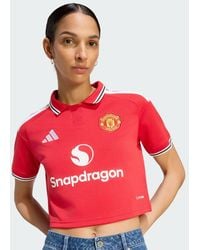 adidas Originals - Manchester United 26/27 Home Jersey Crop - Lyst
