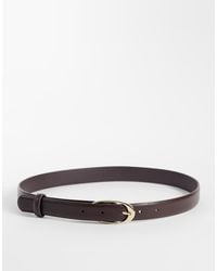 Mango - Oval Buckle Classic Belt - Lyst