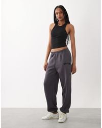 Kaiia - Tall Cotton Blend Embroidered Logo Cuffed Trackies - Lyst