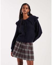& Other Stories - Alpaca And Wool Oversized Collar Tie Up Knitted Cardigan - Lyst