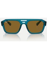 Ray-Ban - Corrigan Irregular Polarised Sunglasses With Lens - Lyst