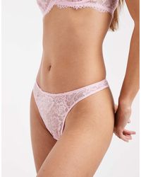 Lindex - Kanten String Met Strik Van Hardware - Lyst