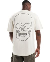 Jack & Jones - Originals Oversized T-shirt With Skull Back Print - Lyst