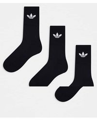 adidas Originals - Set Van 3 Paar Gedempte Sokken Met Trefoil-Logo - Lyst