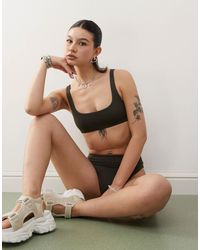 Weekday - Sand Mix & Match Scoop Neck Bikini Top - Lyst