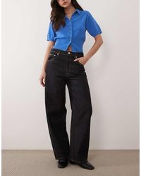 Mango - Mari 100% Cotton Straight Jean With Contrast Stitch - Lyst