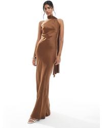 Maids To Measure - Bridesmaid One Shoulder Scarf Maxi Dress - Lyst