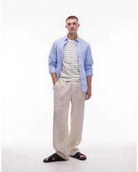 ARKET - Pantalones Holgados Con Cordón Ajustable De Lino De -Neutro - Lyst
