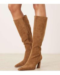 ASOS - Wide Fit Clara Chisel Toe Knee Boots - Lyst