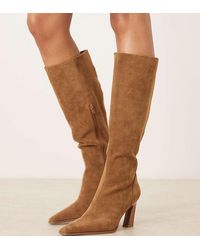 ASOS - Wide Fit Clara Chisel Toe Knee Boots - Lyst