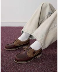 Timberland - Klassieke Bootschoenen Van Leer Met 3 Paar Vetergaatjes - Lyst