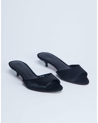 TOPSHOP - – alba – peeptoe-mules aus echtleder - Lyst