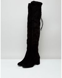 dune suede knee high boots