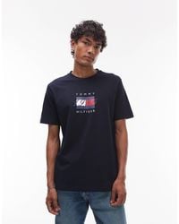 Tommy Hilfiger - Linear Flag Graphic T-shirt - Lyst