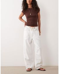 Lioness - Rush Hour Straight Leg Tie Detail Jeans - Lyst