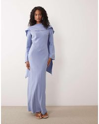 ASOS - Maxi Dress With Cape Scarf Detail - Lyst