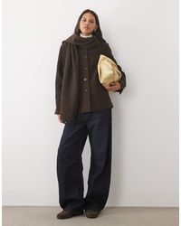 Vero Moda - Premium Wool Blend Jacket With Scarf Detail - Lyst