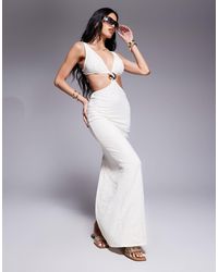 South Beach - Knit Maxi Cut Out Beach Dress - Lyst