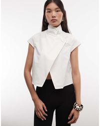 Collusion - Funnel Neck Open Shirt - Lyst