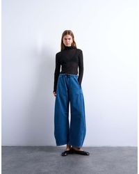 TOPSHOP - Pull On Barrel Jean - Lyst