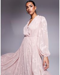 EVER NEW - Belted Textured Maxi Dress - Lyst