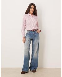 Jdy - Gestreept Oversized Overhemd - Lyst