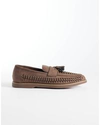 schuh - Robbie Woven Loafers With Tassels - Lyst