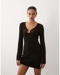 New Look - Ring Detail Crochet Kaftan - Lyst