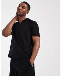 New Look - Crochet Collar T-shirt - Lyst