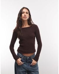 Monki - Gerippter strickpullover - Lyst