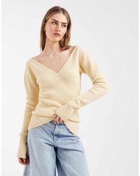 & Other Stories - Structured Rib V Neck Knitted Top - Lyst