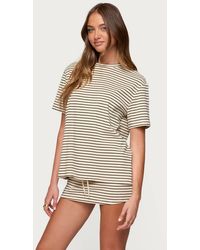 Edikted - Brena Striped Oversized T Shirt - Lyst