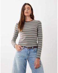 Brave Soul - Long Sleeve Fitted Jersey Top - Lyst