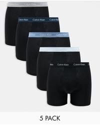 Calvin Klein - Cotton Stretch 5 Pack Boxer Brief With Coloured Waistbands - Lyst