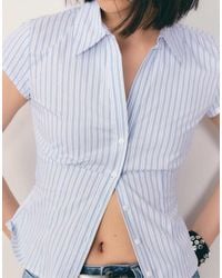 Stradivarius - Short Sleeve Shirt With Underbust Seam - Lyst