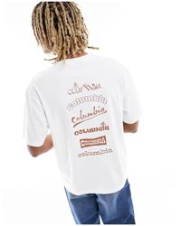 Columbia - Camiseta blanca con estampado trasero burnt lake - Lyst