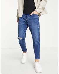 Only & Sons Smaltoelopende Cropped Jeans - Blauw