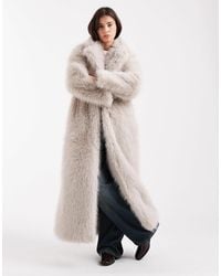 Object - Premium Faux Fur Maxi Coat - Lyst