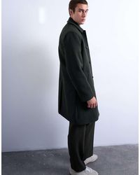 TOPMAN - Wool Blend Car Coat - Lyst