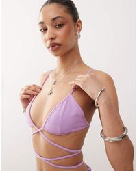 Weekday - Wrap Around Triangle Bikini Top - Lyst