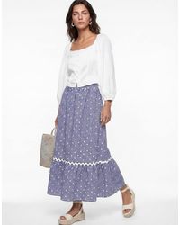 Lovedrobe - Gingham & Polka Dot Midi Skirt - Lyst