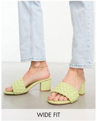 Yours - Wide Fit Plaited Mules - Lyst