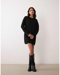 Miss Selfridge - Knit Ribbed Cozy Mini Dress - Lyst