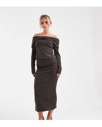 Vero Moda - Folded Waistband Midi Skirt Co-ord - Lyst