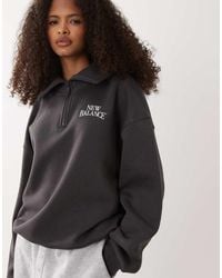 New Balance - Trackside Fleece Half Zip - Lyst