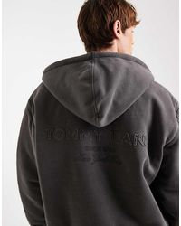 Tommy Hilfiger - Sudadera Lavado Con Capucha, Cremallera Y Logo De Bandera De - Lyst