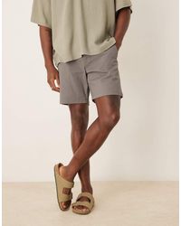 ASOS - Slim Mid Length Chino Bermuda Shorts - Lyst
