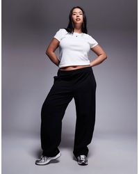 ASOS - Asos Design Curve Interlock Barrel Leg jogger - Lyst