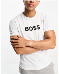 BOSS - Boss - t-shirt bianca da mare - Lyst