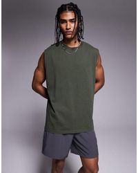 4505 - Icon Cotton Oversized Pump Training Tank With Quick Dry Finish - Lyst